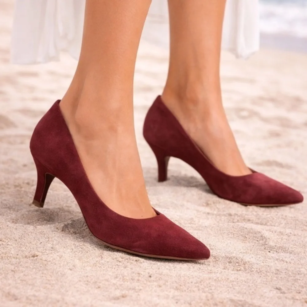 Michael Kors Red Suede Stiletto Heels